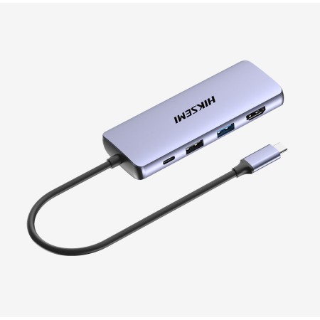 موزع USB-C 8 منافذ HIKSEMI HS-HUB-DS801، م  HDMI 4K، شحن سريع PD