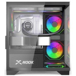 صندوق كمبيوتر للألعاب HOOK BOLT – ميد تور بزجاج مقوى و4 مراوح RGB – أسود صندوق كمبيوتر للألعاب HOOK BOLT – ميد تور بزجاج مقوى و4 مراوح RGB – أسود