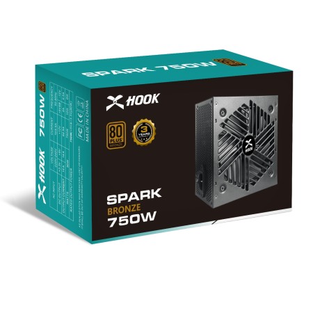 HOOK HK-PSU-750W-BZ SPARK 750W POWER SUPPLY 80Plus - Bronze HOOK HK-PSU-750W-BZ SPARK 750W POWER SUPPLY 80Plus - Bronze
