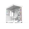 HOOK BLAZE ARGB,7 Pre-installed 120mm ARGB Fans, Tempered Glass Panels: Dual 2-side, Multi-Radiators Support - White