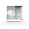 HOOK BLAZE ARGB,7 Pre-installed 120mm ARGB Fans, Tempered Glass Panels: Dual 2-side, Multi-Radiators Support - White