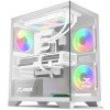 صندوق كمبيوتر للألعاب HOOK BOLT – ميد تور بزجاج مقوى و4 مراوح RGB – أبيض صندوق كمبيوتر للألعاب HOOK BOLT – ميد تور بزجاج مقوى و4 مراوح RGB – أبيض