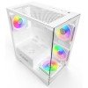 صندوق كمبيوتر للألعاب HOOK BOLT – ميد تور بزجاج مقوى و4 مراوح RGB – أبيض صندوق كمبيوتر للألعاب HOOK BOLT – ميد تور بزجاج مقوى و4 مراوح RGB – أبيض