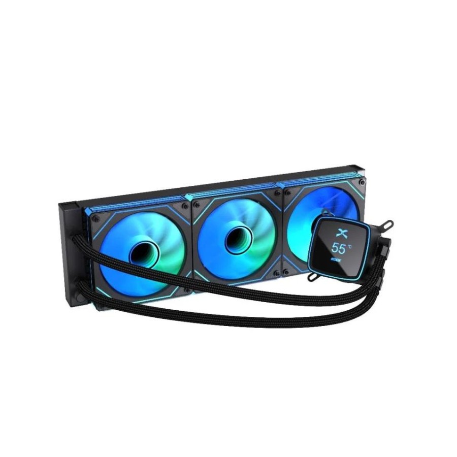 HOOK Frost 360 ARGB AIO liquid CPU cooler, 360mm radiator, 2.1 inch LCD ...