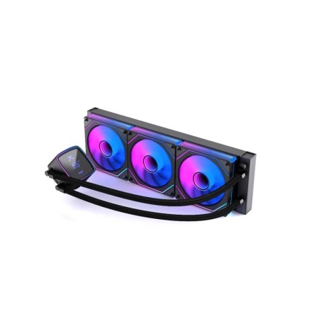 HOOK Frost 360 ARGB AIO liquid CPU cooler, 360mm radiator, 2.1 inch LCD display, 3x 120mm ARGB Fans, support Intel & AMD - BLACK