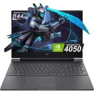 لابتوب ألعاب HP Victus , شاشة 15.6 بوصة, دقة FHD IPS, ذاكرة 16GB DDR5, كرت شاشة RTX 4050 6GB, تخزين 512GB SSD,  ويندوز 11 -  فضي 