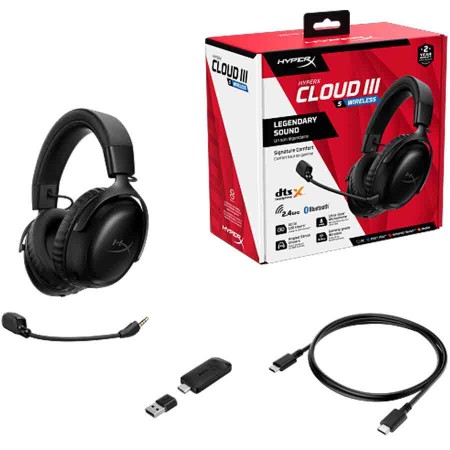 سماعة قيمنق هايبر إكس Cloud III S لاسلكية - محرك 53mm - بلوتوث - أسود سماعة قيمنق هايبر إكس Cloud III S لاسلكية - محرك 53mm - بلوتوث - أسود