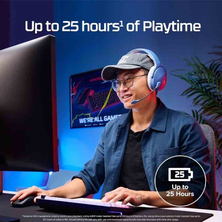 HyperX Cloud Jet Dual Wireless Gaming Headset - 2.4GHz + BT - 20h Battery