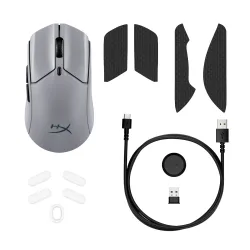 ماوس لاسلكي للألعاب HyperX Pulsefire Haste 2 Pro  – DPI حتى 26000 – رمادي أردوازي