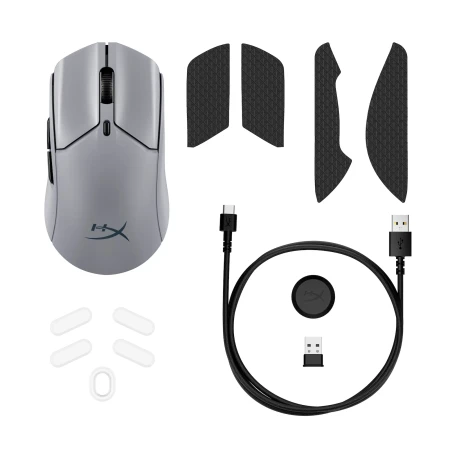 ماوس لاسلكي للألعاب HyperX Pulsefire Haste 2 Pro  – DPI حتى 26000 – رمادي أردوازي