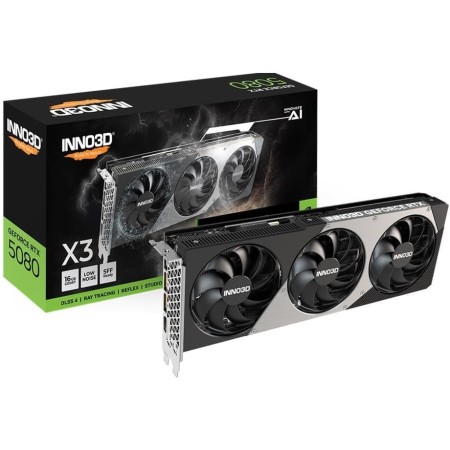 Gaming Graphics Card INNO3D GeForce RTX 5080 X3 16GB GDDR7 3x fan -Black Gaming Graphics Card INNO3D GeForce RTX 5080 X3 16GB GDDR7 3x fan -Black