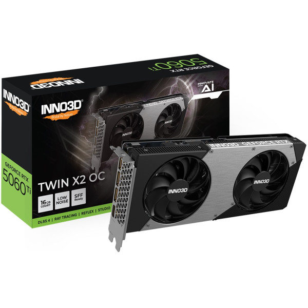 Gaming Graphics Card INNO3D GeForce RTX 5060 Ti 16GB OC Twin X2 – GDDR7 – Dual Fan Gaming Graphics Card INNO3D GeForce RTX 5060 Ti 16GB OC Twin X2 – GDDR7 – Dual Fan