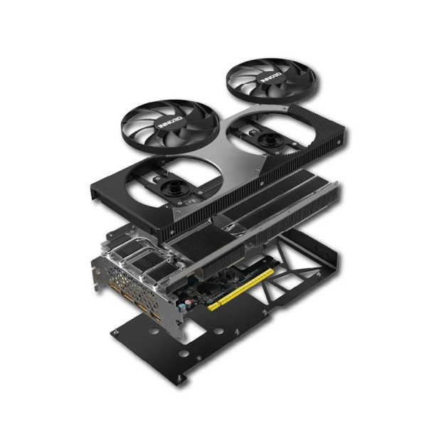 كرت شاشة INNO3D RTX 5060 Ti Twin X2, ذاكرة 8 جيجابايت GDDR7, يدعم PCI Express 5.0, اصدار مكسور السرعة OC, مروحتين بتصميم مزدوج -  أسود
