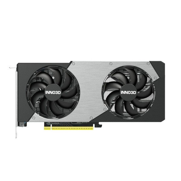 كرت شاشة INNO3D RTX 5060 Ti Twin X2, ذاكرة 16 جيجابايت GDDR7, يدعم PCI Express 5.0, اصدار مكسور السرعة OC, مروحتين بتصميم مزدوج -  أسود