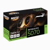 كرت شاشة احترافي INNO3D GeForce RTX 5070 TWIN X2, ذاكرة 12GB GDDR7, تبريد Twin X2, يدعم تقنيات  Ray Tracing وDLSS 4 وNVIDIA Reflex - أسود