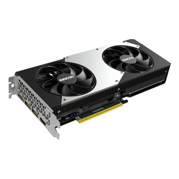 كرت شاشة احترافي INNO3D GeForce RTX 5070 TWIN X2, ذاكرة 12GB GDDR7, تبريد Twin X2, يدعم تقنيات  Ray Tracing وDLSS 4 وNVIDIA Reflex - أسود