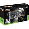 بطاقة رسومية INNO3D RTX 5070 Ti X3, ذاكرة 16GB GDDR7, مكسور السرعة OC, دعم تقنيات Ray Tracing وDLSS 4 - أسود