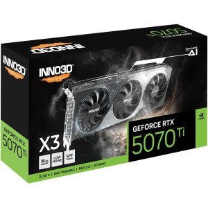 INNO3D GeForce RTX 5070 Ti X3 16GB GDDR7, 256-bit interface, Supports Ray Tracing and DLSS 4 - BLACK INNO3D GeForce RTX 5070 Ti X3 16GB GDDR7, 256-bit interface, Supports Ray Tracing and DLSS 4 - BLACK