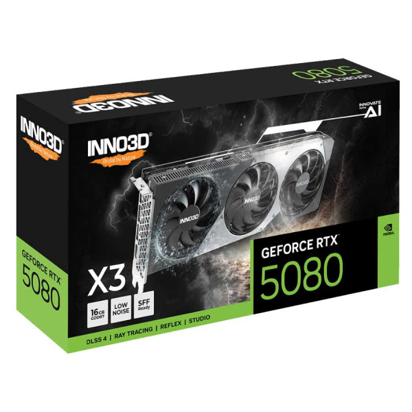 INNO3D X3 Nvidia Geforce RTX 5080 16GB - GDDR7 INNO3D X3 Nvidia Geforce RTX 5080 16GB - GDDR7