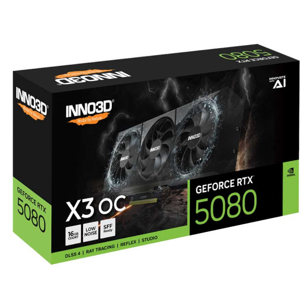 INNO3D X3 Nvidia Geforce RTX 5080 16GB OC - GDDR7 INNO3D X3 Nvidia Geforce RTX 5080 16GB OC - GDDR7