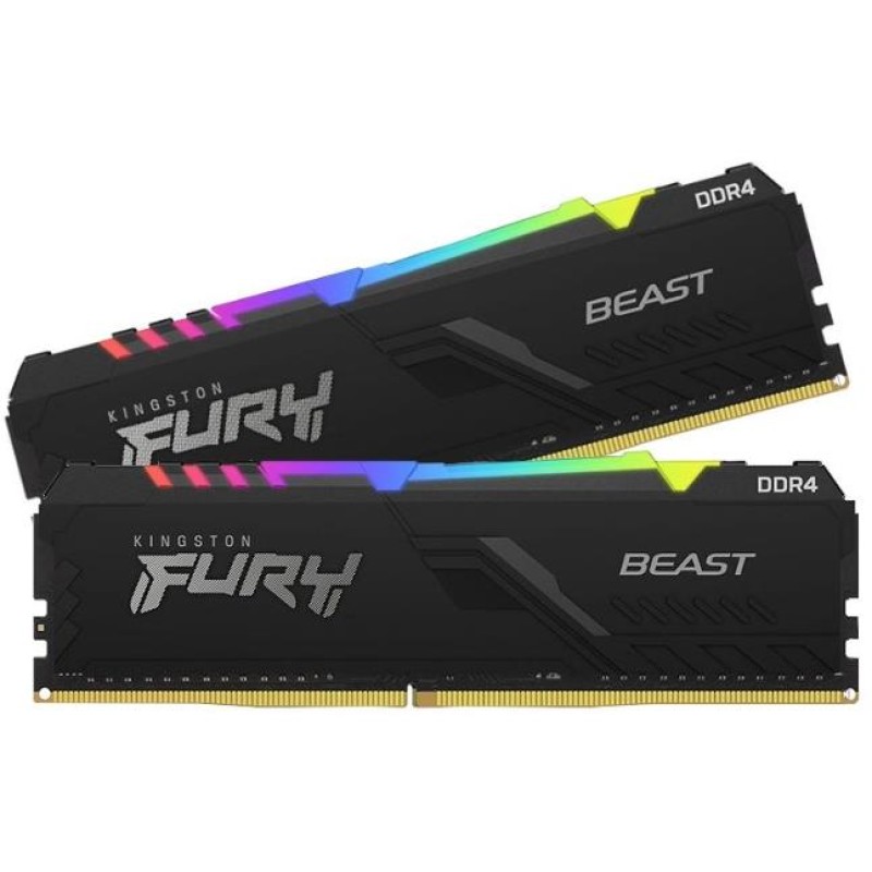KINGSTON FURY BEAST RAM DDR4 16GB (2X8GB) 3600MT DESKTOP RGB (AURA)