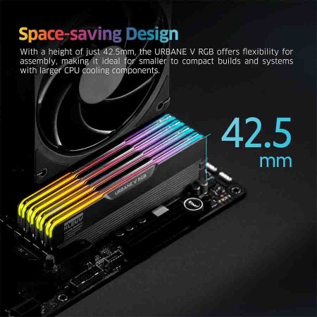 كليف اوربان متغير الإضائة - رام DDR5 - سعة 32 جيجابايت (2x16 جيجابايت) - سرعة 6400MHz - CL30 كليف اوربان متغير الإضائة - رام DDR5 - سعة 32 جيجابايت (2x16 جيجابايت) - سرعة 6400MHz - CL30