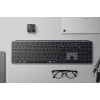 لوحة مفاتيح لاسلكية Keychron B6 Pro, اتصال متعدد عبر Bluetooth 5.2 و 2.4GHz وUSB-C,  بطارية بسعة 800mAh, معدل استجابة يصل إلى 1000Hz - رمادي