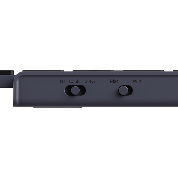 لوحة مفاتيح لاسلكية Keychron B6 Pro, اتصال متعدد عبر Bluetooth 5.2 و 2.4GHz وUSB-C,  بطارية بسعة 800mAh, معدل استجابة يصل إلى 1000Hz - رمادي