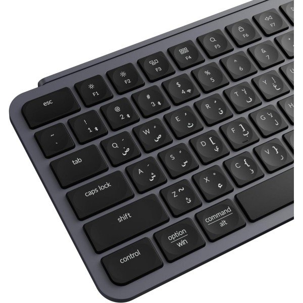 لوحة مفاتيح لاسلكية Keychron B1 Pro, اتصال متعدد عبر Bluetooth 5.2 و 2.4GHz وUSB-C,  بطارية بسعة 800mAh, تصميم 75% مضغوط - رمادي داكن