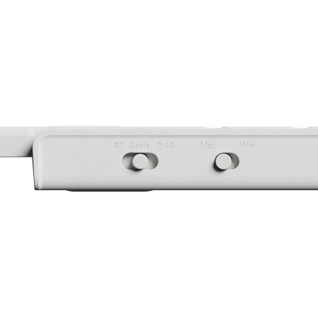 لوحة مفاتيح لاسلكية Keychron B1 Pro, اتصال متعدد عبر Bluetooth 5.2 و 2.4GHz وUSB-C,  بطارية بسعة 800mAh, تصميم 75% مضغوط - عاجي أبيض