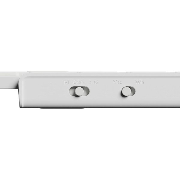 لوحة مفاتيح لاسلكية Keychron B1 Pro, اتصال متعدد عبر Bluetooth 5.2 و 2.4GHz وUSB-C,  بطارية بسعة 800mAh, تصميم 75% مضغوط - عاجي أبيض