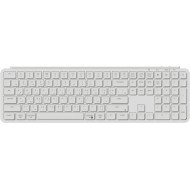  لوحة مفاتيح لاسلكية Keychron B6 Pro, اتصال متعدد عبر Bluetooth 5.2 و 2.4GHz وUSB-C,  بطارية بسعة 800mAh, مفاتيح Scissor منخفضة الارتفاع - أبيض 