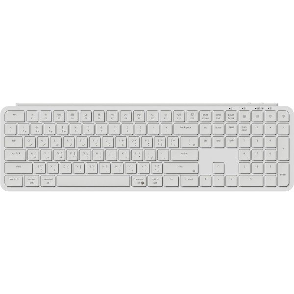 Keychron B6 Pro, ultra-slim wireless keyboard, BT 5.2, Built-in 800mAh battery, low-travel scissor switches  - WHITE