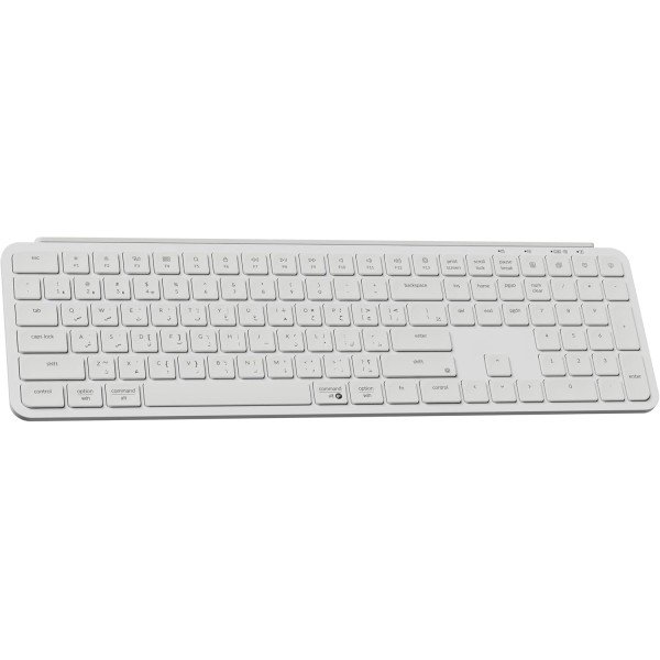 Keychron B6 Pro, ultra-slim wireless keyboard, BT 5.2, Built-in 800mAh battery, low-travel scissor switches  - WHITE