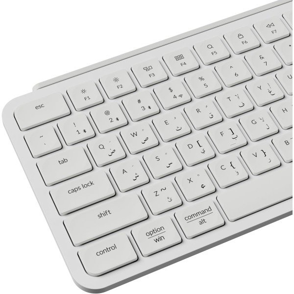 Keychron B6 Pro, ultra-slim wireless keyboard, BT 5.2, Built-in 800mAh battery, low-travel scissor switches  - WHITE