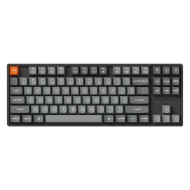 كيكرون K1 Max TKL كيبورد  80% لاسلكي للالعاب مفاتيح ميكاميكية  Red Linear Low-Profile Gateron يدعم اللغة العربية - اسود