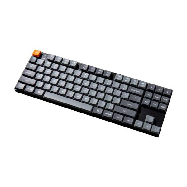 كيكرون K1 Max TKL كيبورد  80% لاسلكي للالعاب مفاتيح ميكاميكية  Red Linear Low-Profile Gateron يدعم اللغة العربية - اسود