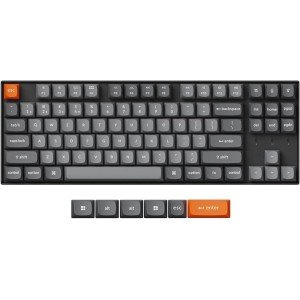 Keychron K8 Max mechanical keyboard, TKL (80%) layout, Red Linear switches, 1000Hz polling, RGB backlight - BLACK Keychron K8 Max mechanical keyboard, TKL (80%) layout, Red Linear switches, 1000Hz polling, RGB backlight - BLACK