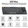 Keychron K8 Max mechanical keyboard, TKL (80%) layout, Red Linear switches, 1000Hz polling, RGB backlight - BLACK Keychron K8 Max mechanical keyboard, TKL (80%) layout, Red Linear switches, 1000Hz polling, RGB backlight - BLACK