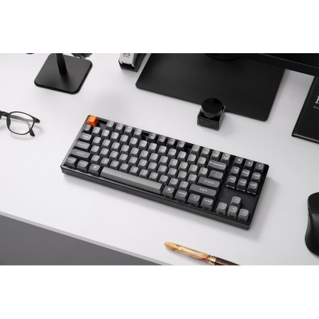 لوحة مفاتيح لاسلكية Keychron K8 Max, تصميم TKL بنسبة 80%, مفاتيح ميكانيكية Red Linear, سرعة استجابة إلى 1000Hz, إضاءة RGB - أسود لوحة مفاتيح لاسلكية Keychron K8 Max, تصميم TKL بنسبة 80%, مفاتيح ميكانيكية Red Linear, سرعة استجابة إلى 1000Hz, إضاءة RGB - أسود