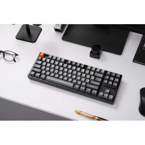 Keychron K8 Max mechanical keyboard, TKL (80%) layout, Red Linear switches, 1000Hz polling, RGB backlight - BLACK Keychron K8 Max mechanical keyboard, TKL (80%) layout, Red Linear switches, 1000Hz polling, RGB backlight - BLACK
