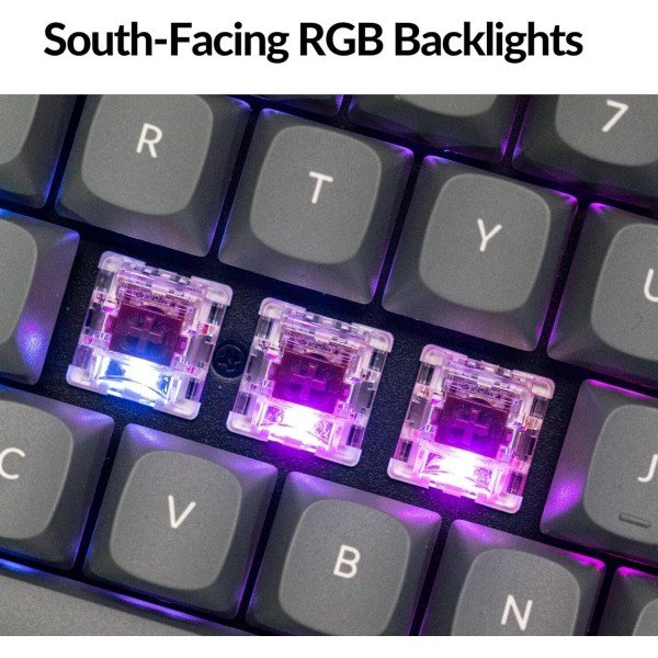 Keychron K8 Max mechanical keyboard, TKL (80%) layout, Red Linear switches, 1000Hz polling, RGB backlight - BLACK Keychron K8 Max mechanical keyboard, TKL (80%) layout, Red Linear switches, 1000Hz polling, RGB backlight - BLACK