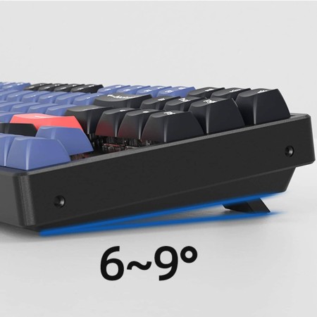 لوحة مفاتيح لاسلكية Keychron K8 Pro,  تصميم TKL بنسبة 80%, مفاتيح Gateron G Pro Red, سرعة استجابة إلى 1000Hz, إضاءة RGB - أسود