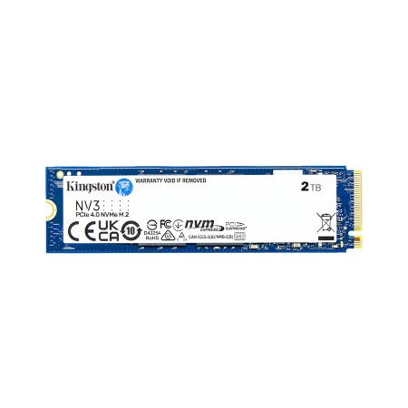 KINGSTON NV3 2000 2TB M.2 2280 NVMe SSD, PCIe 4.0 x4, read speed up to 6000MB/s, 3D NAND memory KINGSTON NV3 2000 2TB M.2 2280 NVMe SSD, PCIe 4.0 x4, read speed up to 6000MB/s, 3D NAND memory