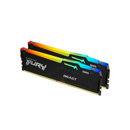 رام كينجستون FURY Beast RGB سعة 32GB (2x16) DDR5 سرعة CL40 6000MHz