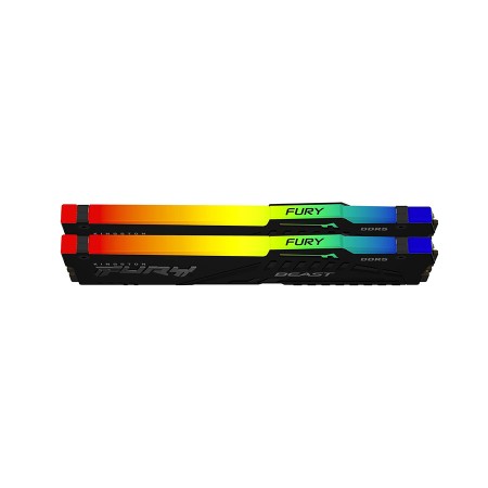 رام كينجستون FURY Beast RGB سعة 32GB (2x16) DDR5 سرعة CL40 6000MHz