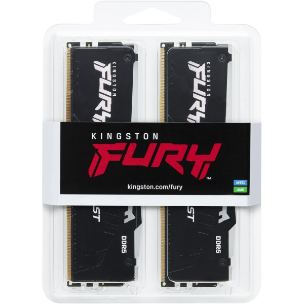 Desktop Memory Kingston FURY Beast DDR5 32GB (2x16GB) 6000MHz RGB  – Black