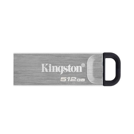 KINGSTON DataTraveler KYSON USB flash drive, 512GB, Read Up to 200MB/s, USB Type-A, Plug-and-play - Black/Metal KINGSTON DataTraveler KYSON USB flash drive, 512GB, Read Up to 200MB/s, USB Type-A, Plug-and-play - Black/Metal