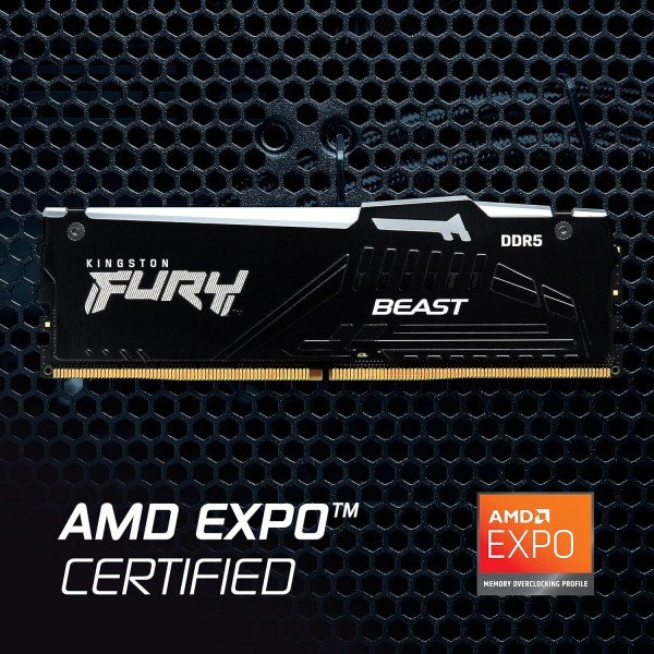KINGSTON FURY Beast 64GB (2×32GB) DDR5 6000MHz supoort XMP/EXPO - BLACK KINGSTON FURY Beast 64GB (2×32GB) DDR5 6000MHz supoort XMP/EXPO - BLACK