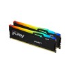 رامات احترافية KINGSTON FURY Beast, سعة 32 جيجابايت, سرعة 6400 ميجاهرتز DDR5, التوقيت CL32, إضاءة RGB, دعم منصات Intel و AMD - أسود